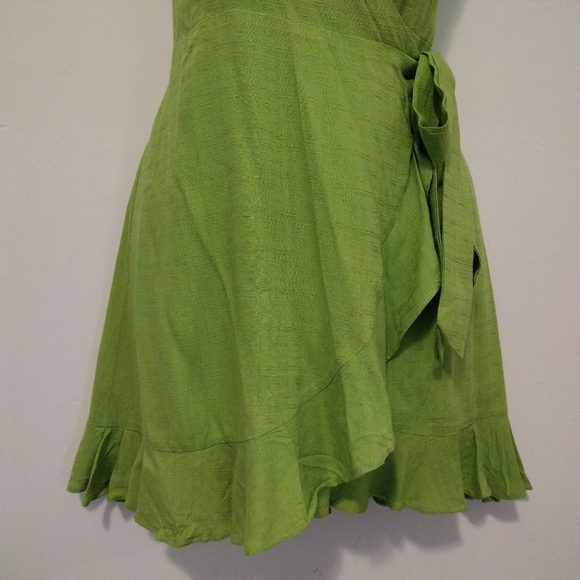 Lulu's - Sunny Day Style Ruffled Mini Wrap Dress - Picture 5 of 16
